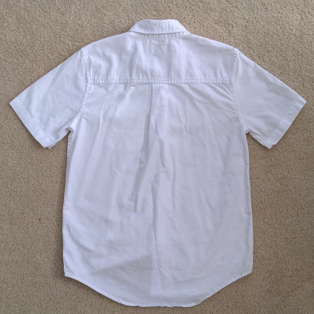 Boys 100% Cotton Button Down Short Sleeve Shirt (Size L 10/12)